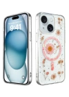 BFS  iPhone 14 Kılıf Daisy Simli Magsafe Kapak - Pembe