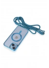 BFS  iPhone 14 Kılıf Divo Lazer Askılı Magsafe Kapak - Sierra Blue