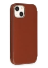 BFS  iPhone 14 Kılıf Dolpin Kapaklı - Kahverengi