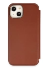 BFS  iPhone 14 Kılıf Dolpin Kapaklı - Kahverengi