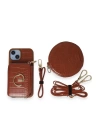 BFS  iPhone 14 Kılıf Ermes Kapak - Kahverengi