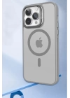 BFS  iPhone 14 Kılıf Flet Lens Magsafe Kapak - Gri