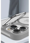 BFS  iPhone 14 Kılıf Flet Lens Magsafe Kapak - Gri