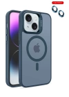 BFS  iPhone 14 Kılıf Flet Lens Magsafe Kapak - Lacivert
