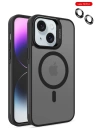 BFS  iPhone 14 Kılıf Flet Lens Magsafe Kapak - Siyah