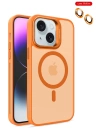 BFS  iPhone 14 Kılıf Flet Lens Magsafe Kapak - Turuncu