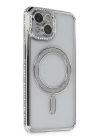 BFS  iPhone 14 Kılıf Joke Simli Magneticsafe Kılıf - Gümüş