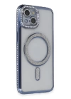 BFS  iPhone 14 Kılıf Joke Simli Magneticsafe Kılıf - Mavi