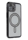 BFS  iPhone 14 Kılıf Joke Simli Magneticsafe Kılıf - Siyah