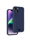 BFS  iPhone 14 Kılıf Kelvin Kartvizitli Silikon - Lacivert