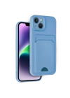 BFS  iPhone 14 Kılıf Kelvin Kartvizitli Silikon - Mavi