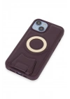 BFS iPhone 14 Kılıf Merkür Magneticsafe Standlı Kapak - Derin Mor