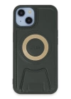 BFS iPhone 14 Kılıf Merkür Magneticsafe Standlı Kapak - Koyu Yeşil