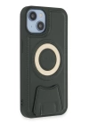 BFS iPhone 14 Kılıf Merkür Magneticsafe Standlı Kapak - Koyu Yeşil