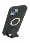 BFS iPhone 14 Kılıf Merkür Magneticsafe Standlı Kapak - Koyu Yeşil