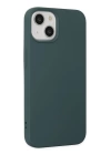 BFS  iPhone 14 Kılıf Nano içi Kadife Silikon - Koyu Yeşil