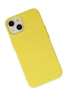 BFS  iPhone 14 Kılıf Nano içi Kadife Silikon - Sarı