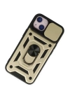 BFS  iPhone 14 Kılıf Pars Lens Yüzüklü Silikon - Gold
