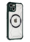 BFS  iPhone 14 Kılıf Prag Magneticsafe Kapak - Koyu Yeşil