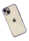 BFS  iPhone 14 Kılıf Razer Lensli Silikon - Mor