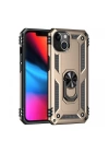 BFS  iPhone 14 Kılıf Sofya Yüzüklü Silikon Kapak - Gold