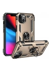 BFS  iPhone 14 Kılıf Sofya Yüzüklü Silikon Kapak - Gold
