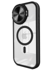 BFS iPhone 14 Kılıf Teleskop Lens Magsafe Silikon Kapak - Siyah