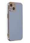 BFS  iPhone 14 Kılıf Volet Silikon - Mavi