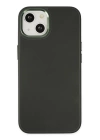 BFS  iPhone 14 Plus Kılıf Asya Deri Silikon - Koyu Yeşil