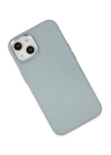 BFS  iPhone 14 Plus Kılıf Asya Deri Silikon - Sierra Blue