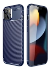 BFS  iPhone 14 Plus Kılıf Auto Focus Karbon Kapak - Lacivert