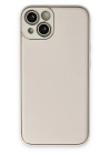 BFS  iPhone 14 Plus Kılıf Coco Deri Silikon Kapak - Beyaz
