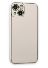 BFS  iPhone 14 Plus Kılıf Coco Deri Silikon Kapak - Beyaz