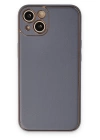 BFS  iPhone 14 Plus Kılıf Coco Deri Silikon Kapak - Gri