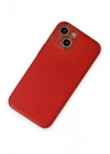 BFS  iPhone 14 Plus Kılıf Coco Deri Silikon Kapak - Kırmızı