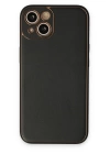 BFS  iPhone 14 Plus Kılıf Coco Deri Silikon Kapak - Siyah
