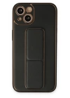 BFS  iPhone 14 Plus Kılıf Coco Deri Standlı Kapak - Siyah