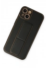 BFS  iPhone 14 Plus Kılıf Coco Deri Standlı Kapak - Siyah