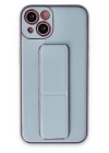BFS  iPhone 14 Plus Kılıf Coco Deri Standlı Kapak - Sky Blue