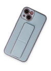 BFS  iPhone 14 Plus Kılıf Coco Deri Standlı Kapak - Sky Blue