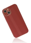 BFS  iPhone 14 Plus Kılıf Glass Kapak - Bordo