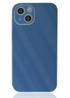BFS  iPhone 14 Plus Kılıf Glass Kapak - Mavi