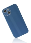BFS  iPhone 14 Plus Kılıf Glass Kapak - Mavi