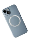 BFS  iPhone 14 Plus Kılıf Jack Magneticsafe Lens Silikon - Sierra Blue