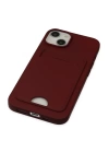 BFS  iPhone 14 Plus Kılıf Kelvin Kartvizitli Silikon - Bordo