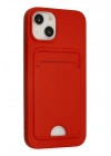 BFS  iPhone 14 Plus Kılıf Kelvin Kartvizitli Silikon - Kırmızı