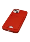 BFS  iPhone 14 Plus Kılıf Kelvin Kartvizitli Silikon - Kırmızı