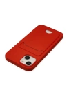 BFS  iPhone 14 Plus Kılıf Kelvin Kartvizitli Silikon - Kırmızı