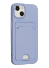 BFS  iPhone 14 Plus Kılıf Kelvin Kartvizitli Silikon - Lila