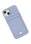 BFS  iPhone 14 Plus Kılıf Kelvin Kartvizitli Silikon - Lila